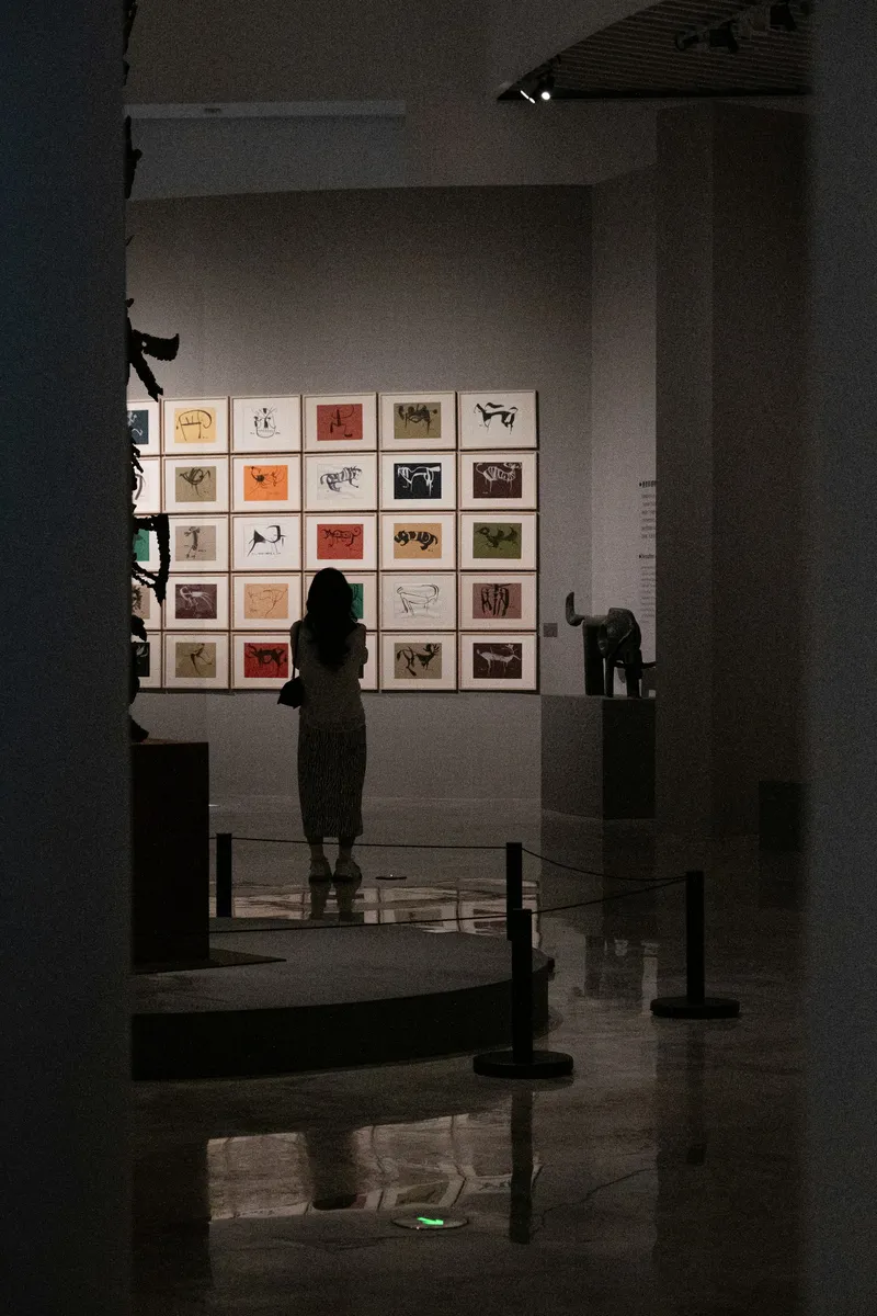 Artworks displayed in the gallery's main exhibition hall